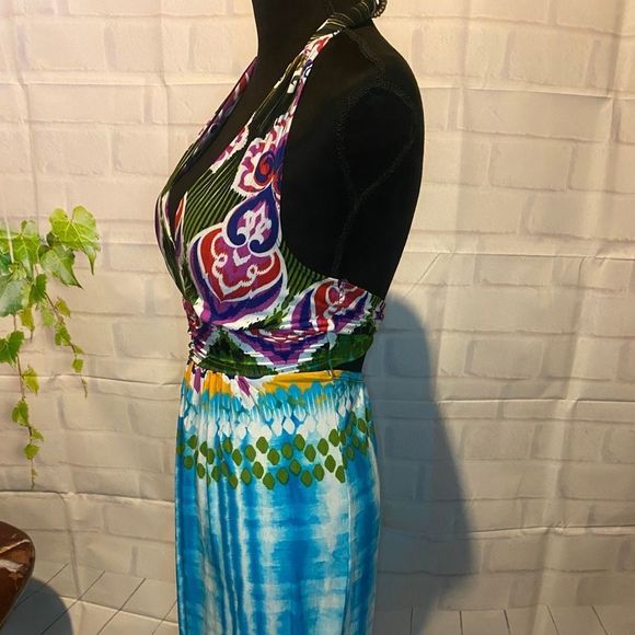 MULTICOLORED MAXI DRESS - Picture 10 of 14